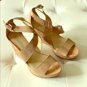 Nine West Tan Wedges 9